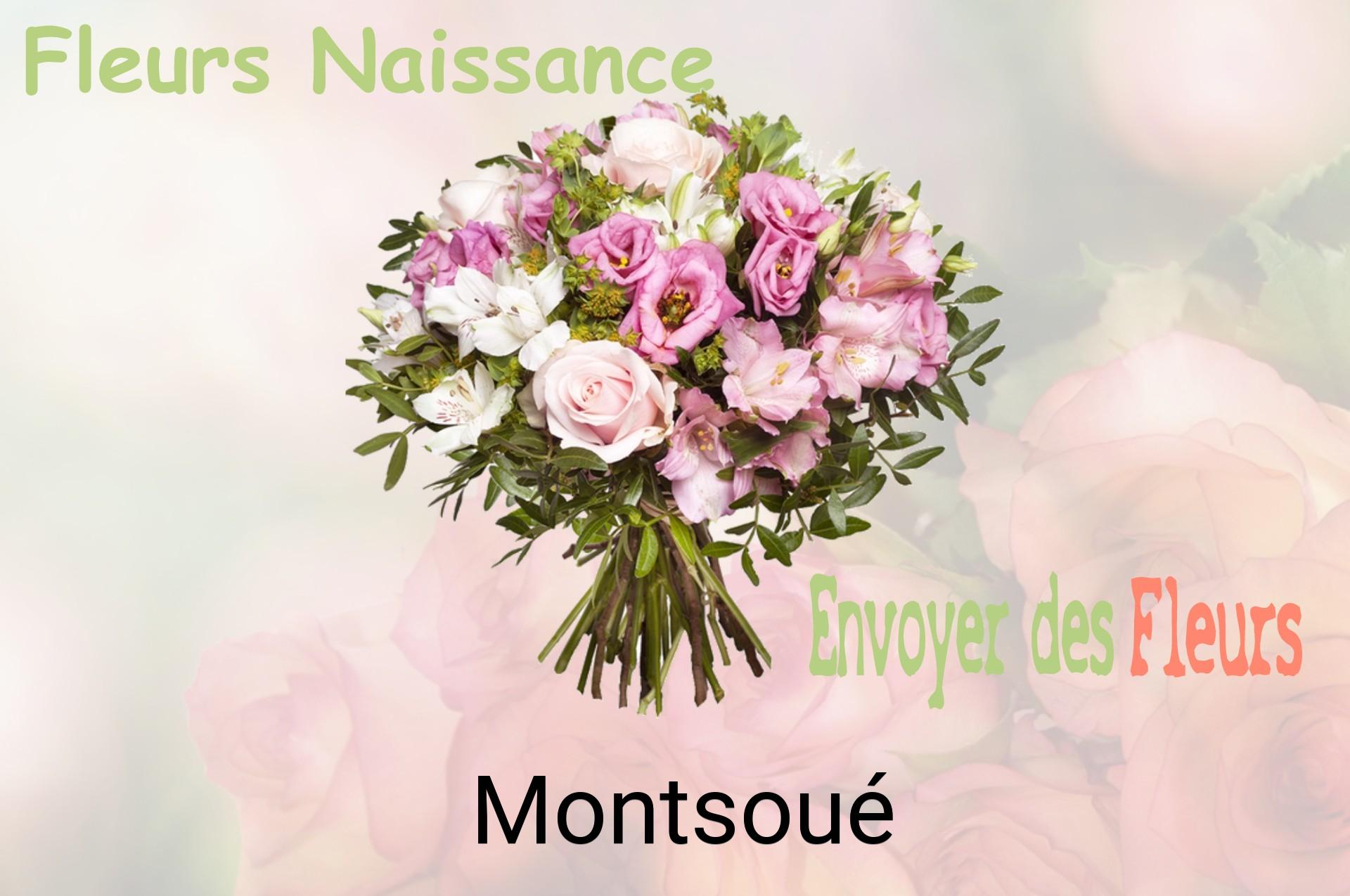 Bouquet de fleurs de naissance livré à Montsoué
